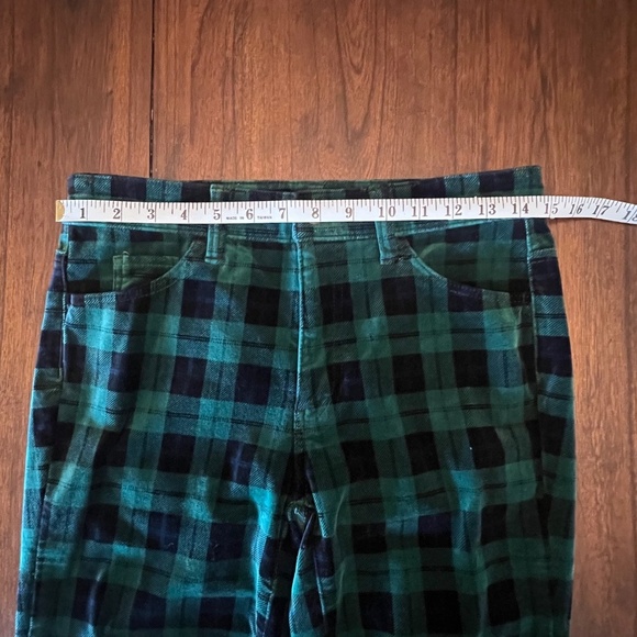 Talbots Women's Stretch Velveteen Straight Leg Holiday Plaid, Size 2P - Picture 11 of 13
